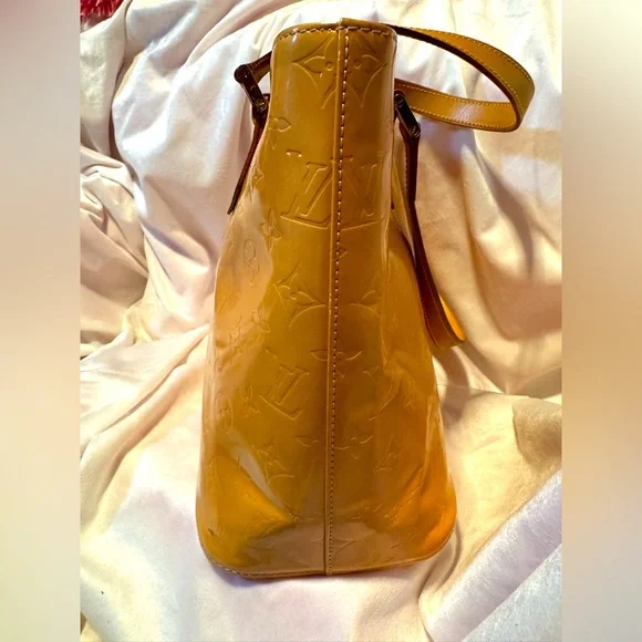 Louis Vuitton Authentic Vernis Houston Tote 1999Limited Edition Yellow &Pink COA - Picture 4 of 15